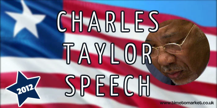 Charles Taylor Final Speech Charles Taylor speech