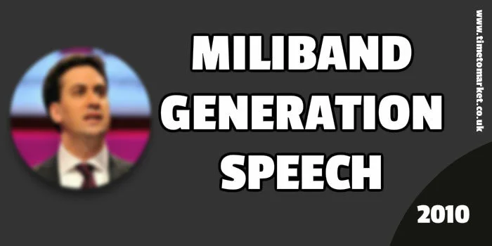 Miliband generation speech