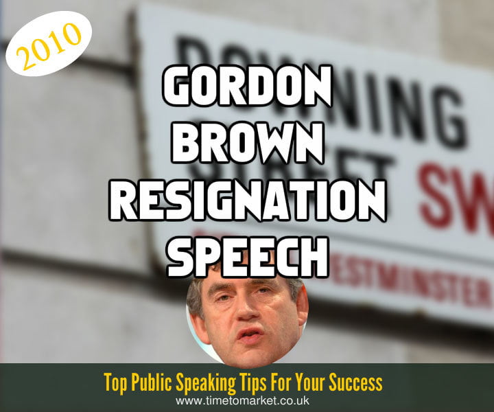Brown resignation speech