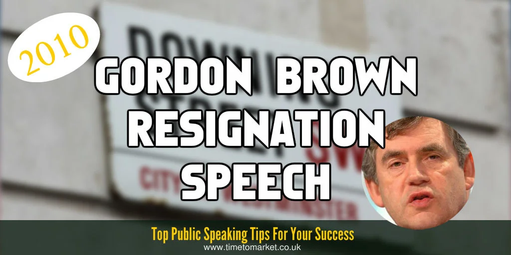 Brown resignation speech
