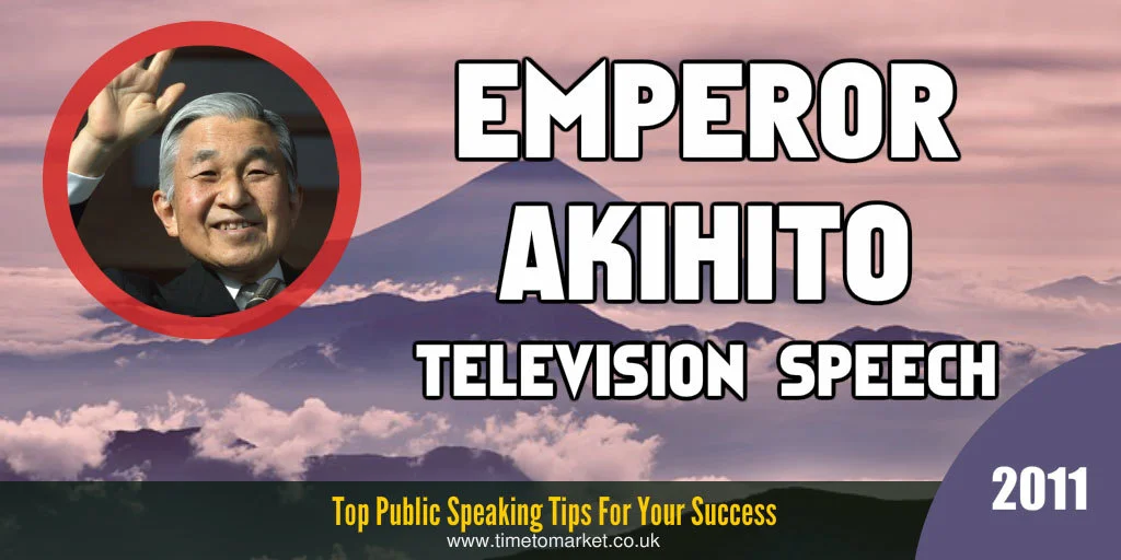 Emperor Akihito Television Speech Emperor Akihito television speech