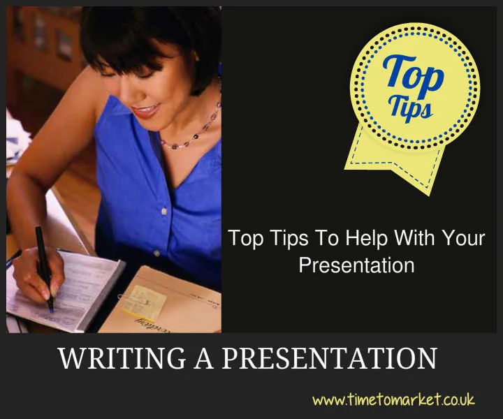 Writing a presentation